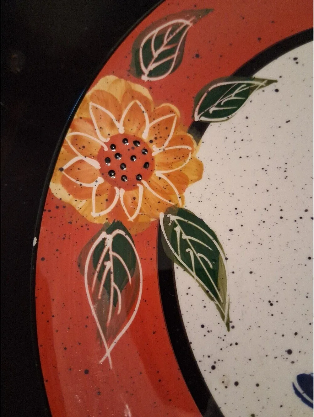 Julie Ueland Rooster Ceramic Dinner Plate - Microwave and Dishwasher Safe
